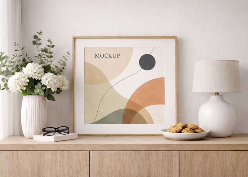 Free Wooden Frame Mockup