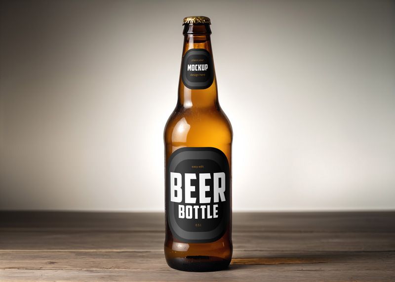 Free Beer Bottle Mockup