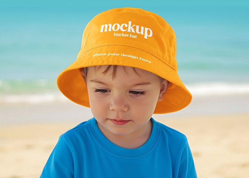Free Kids Bucket Hat Mockup