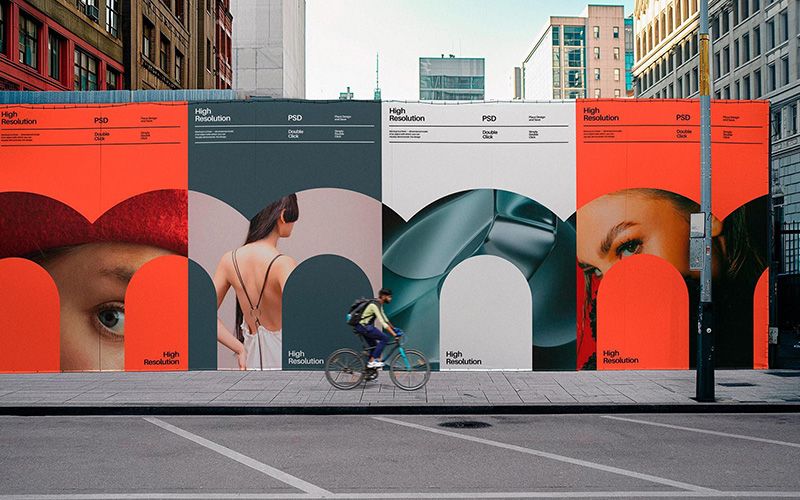 Free Urban Landscape Stretch Banner Mockup