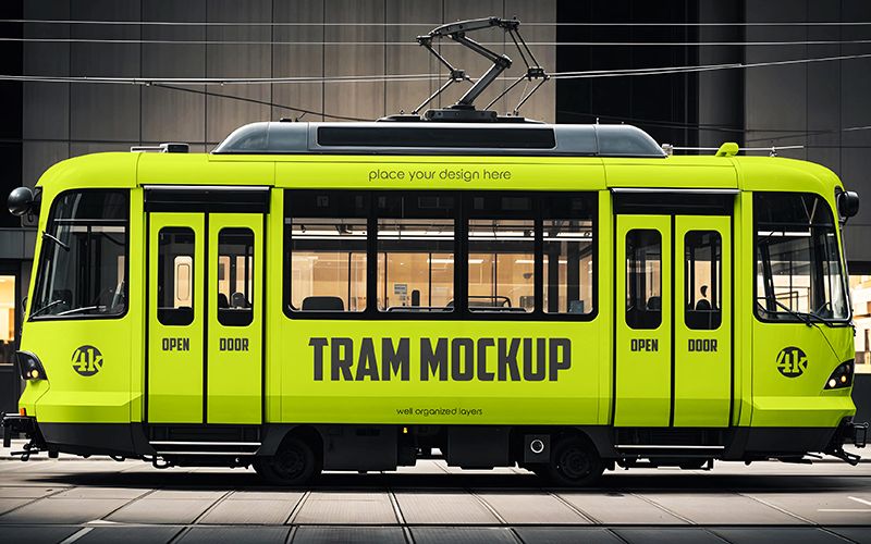 Free Tram Mockup