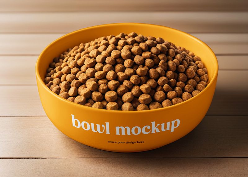 Free Pet Feeding Bowl Mockup