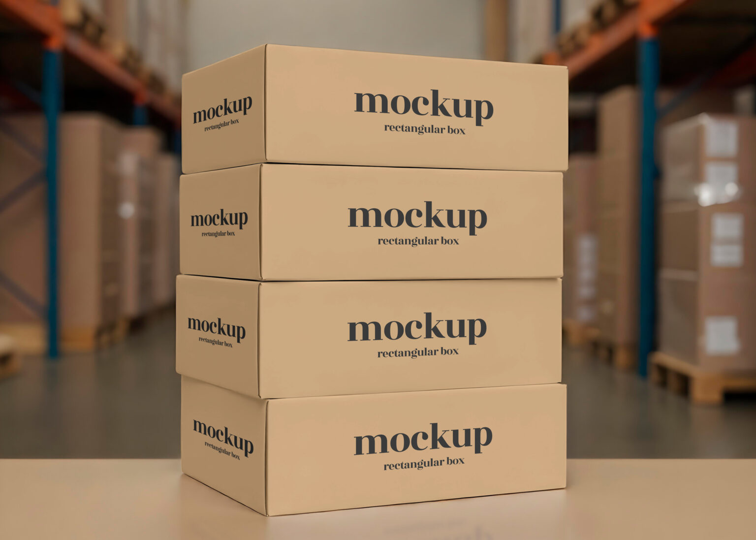 Packaging Rectangular Free Rectangular Boxes Packaging Mockup - Free mockup