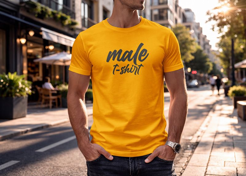 Male T-shirt - FREE Mockup