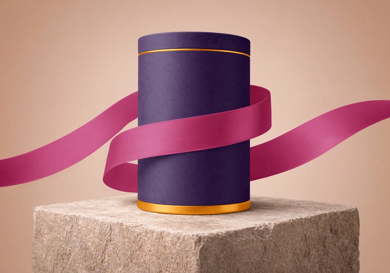 Kraft Paper Tube Mockup Edit Color