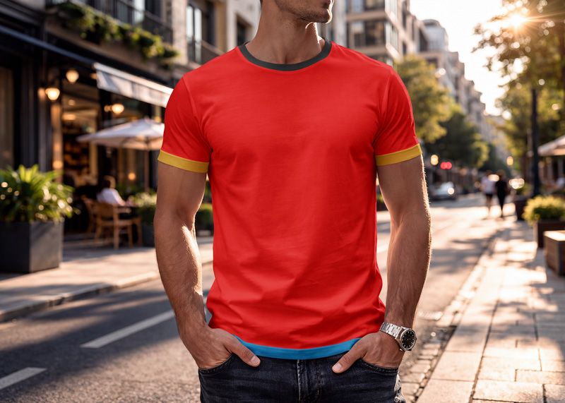 Male T-shirt - FREE Mockup Edit Colors