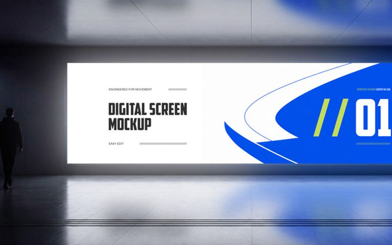 Free Digital Screen Mockup 1