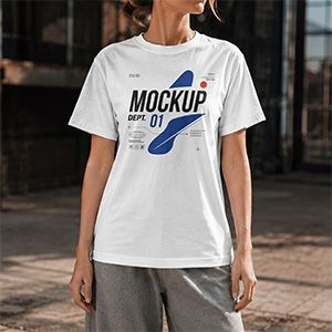 small-woman-in-t-shirt-mockup-free-mockup