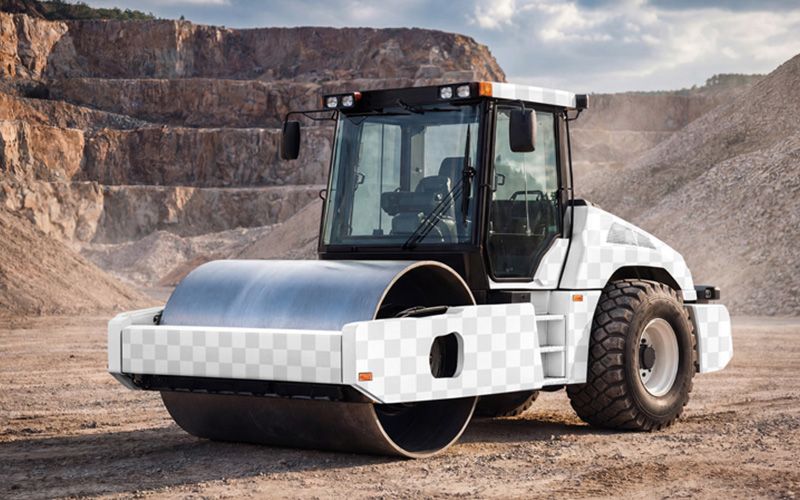 Free Road Roller Mockup Easy Edit