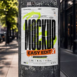 Free street poster mockup PSD for concerts, festivals, club nights, fashion drops, product launches, and urban campaign visuals.