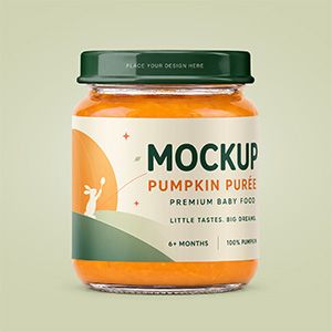 small-baby-food-pumpkin-puree-glass-jar-mockup