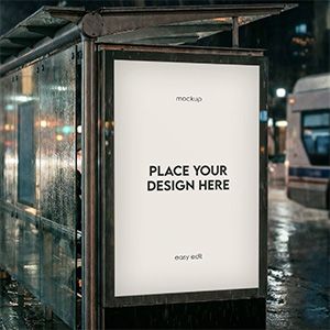 small-free-advertising-framed-poster-on-a-bus-stop-mockup
