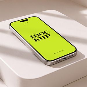 small-free-iphone-on-pedestal-mockup